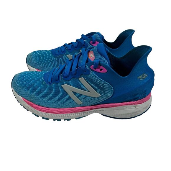 New Balance Fresh Foam 860v11 Blue Pink White Comfort Running Youth Size 2.5 - Picture 6 of 12